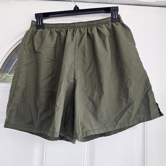 Soffe Green Running Gym Shorty Lined Shorts (M) - Picture 1 of 3